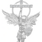 Joyaris Dije San Miguel Arcangel Plata 925 Hombre 52mm Plateado