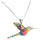 Collar Aretes Colibrí Artesanal Zirconias Plata Ley 925