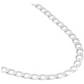 Cadena Cubana Barbada Gruesa Hombre Plata 925 8 Mm 65 Cm Plateado