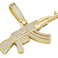Joyaris Dije Cuerno De Chivo  Hombre Zirconias 40x51mm Dorado