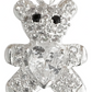 Dije Osito Corazón Amor Zirconias Regalo Plata Ley 925