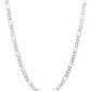 Joyaris Cadena Figaro 3x1 Plata 925 Hombre 45cm 6mm Plateado