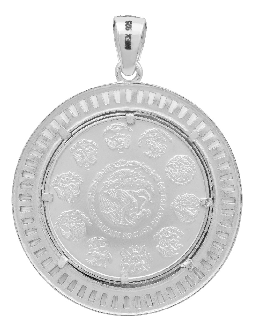 Joyaris Dije Onza Plata Pura 999 Hombre Zirconias 56mm Plateado