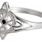 Anillo Nudo De Bruja Con Zirconia De Color Plata Solida 925