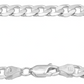 Cadena Cubana Barbada Gruesa Hombre Plata 925 7 Mm 65 Cm Plateado