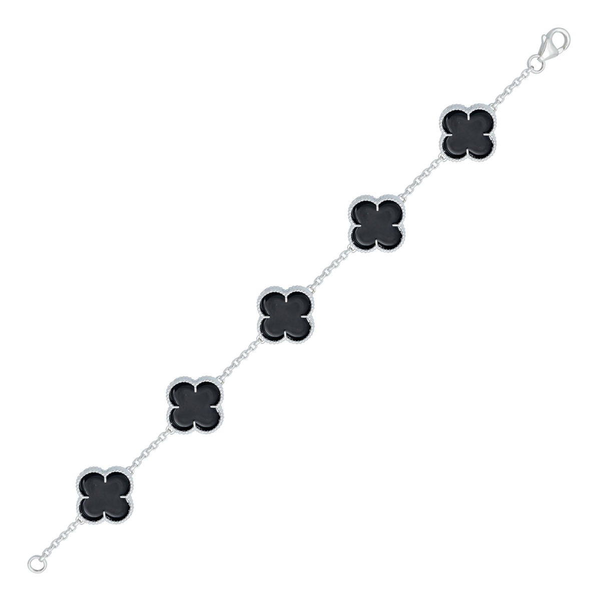 Pulsera Trebol Esmaltado Regalo Hombre Mujer Plata 925
