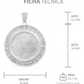 Joyaris Dije Onza Plata Pura 999 Hombre Zirconias 56mm Plateado