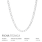 Cadena Cubana Barbada Gruesa Hombre Plata 925 8 Mm 70 Cm Plateado