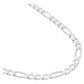 Cadena Figaro 3x1 Gruesa Hombre Regalo Plata 925 7 Mm 60 Cm Plateado