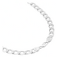 Cadena Cubana Barbada Gruesa Hombre Plata 925 8 Mm 60 Cm Plateado