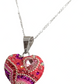 Collar Aretes Corazón Artesanal Chico Piedras Plata Ley 925