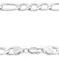 Joyaris Cadena Figaro 3x1 Plata 925 Hombre 55cm 8mm Plateado