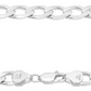Joyaris Cadena Barbada Cubana Plata 925 Hombre 55cm 8mm Plateado