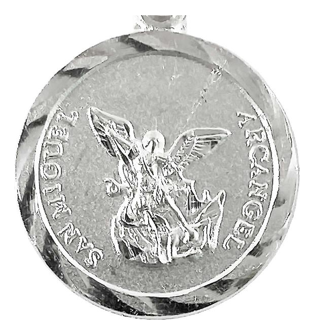 Dije Medalla San Miguel Arcangel Regalo Chico Plata 925
