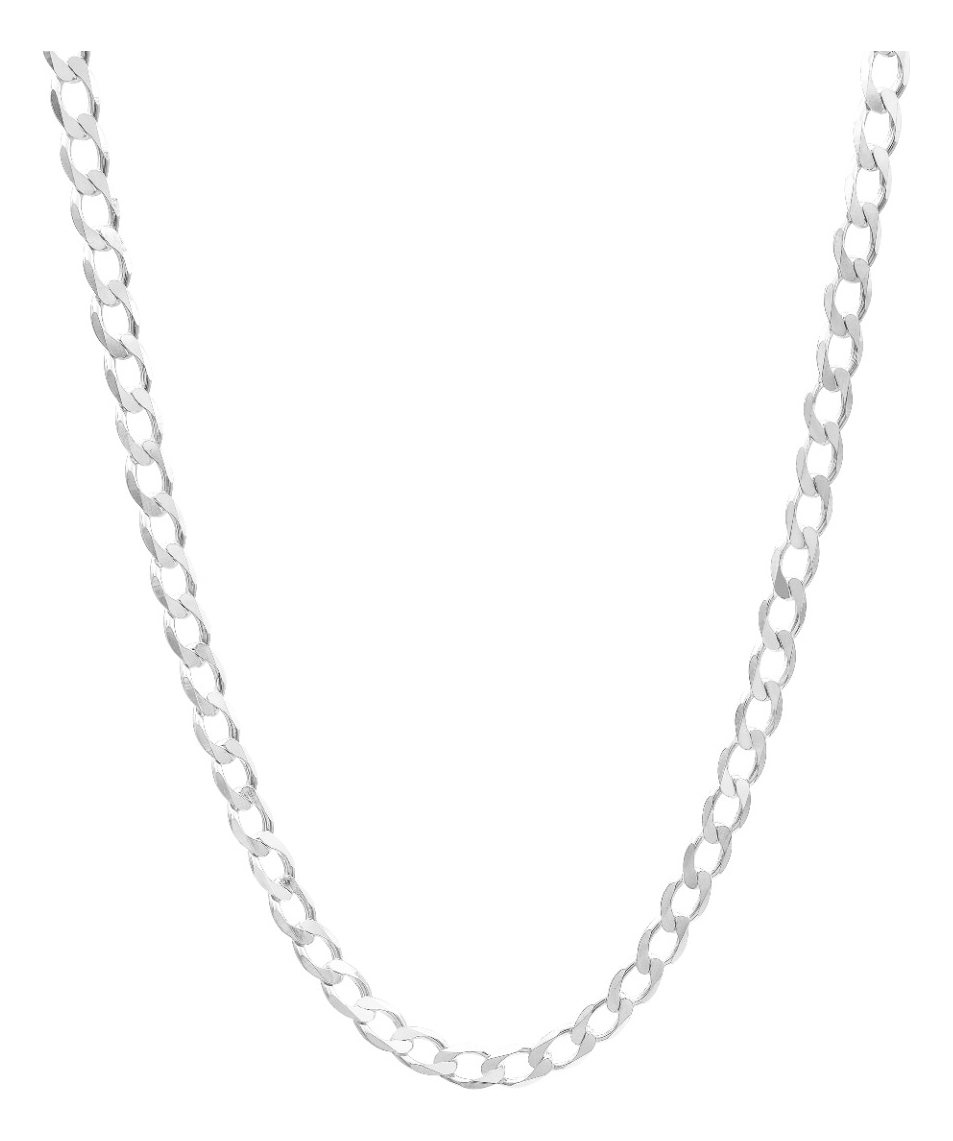 Joyaris Cadena Barbada Cubana Plata 925 Hombre 55cm 8mm Plateado