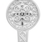 Dije Llave Medalla Doble Vista San Benito Plata 925 2.8 Cm - Plateado