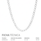 Cadena Cubana Barbada Gruesa Hombre Plata 925 8 Mm 65 Cm Plateado