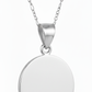 Collar San Miguel Arcangel Diamantado Mediano Plata Ley 925
