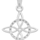 Dije Nudo De Bruja Celta Con Zirconias En Plata Ley 925